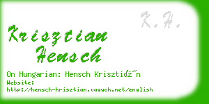 krisztian hensch business card